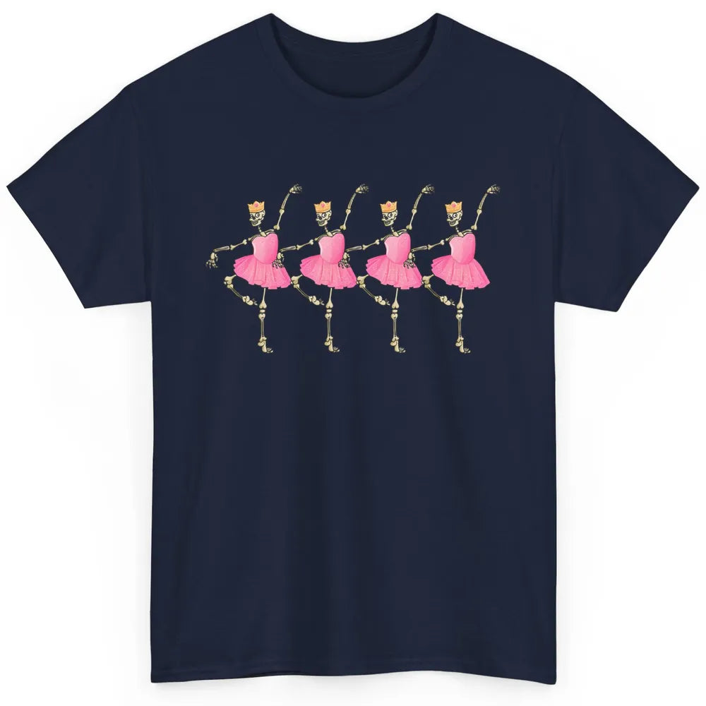 Dancing Skeleton Ballerina Ballet Dancer Spooky Halloween Classic Unisex T-Shirt