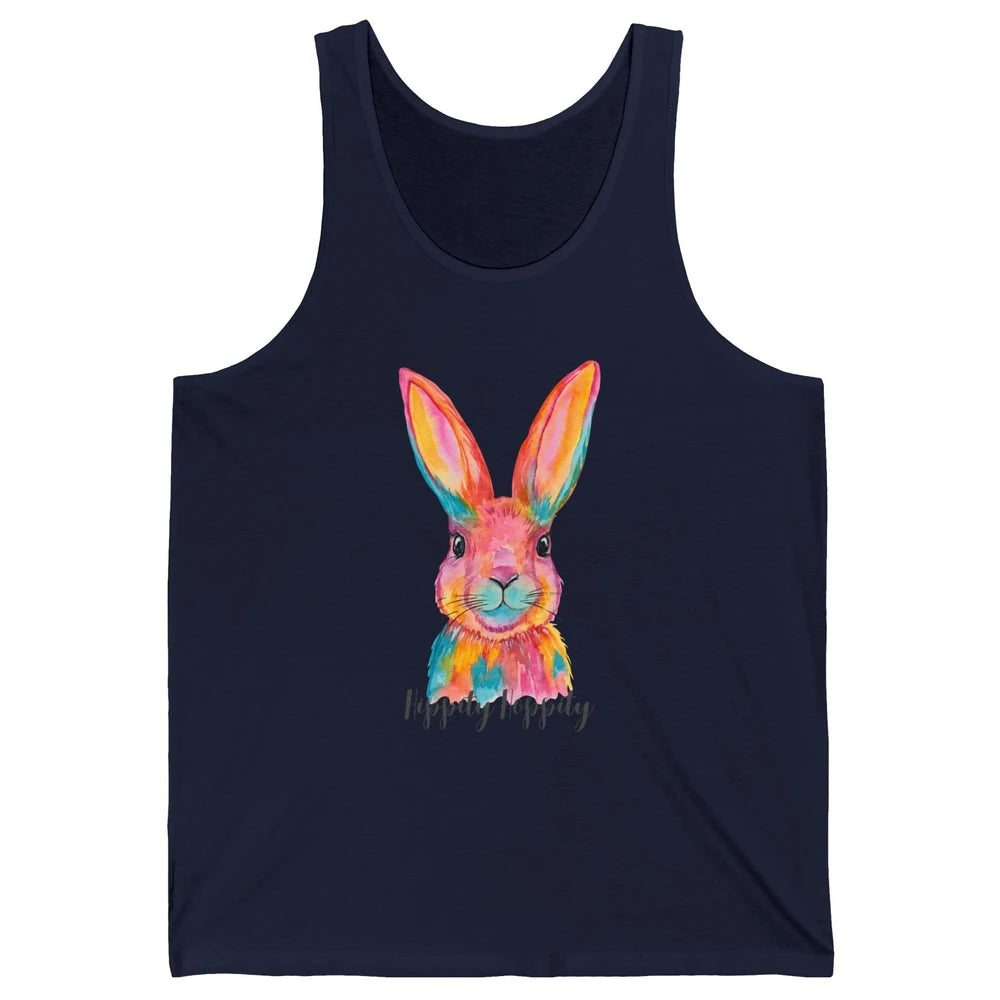 Watercolor Hippity Hoppity Bunny Dance Easter Rabbit Hip Hop Unisex Jersey Tank