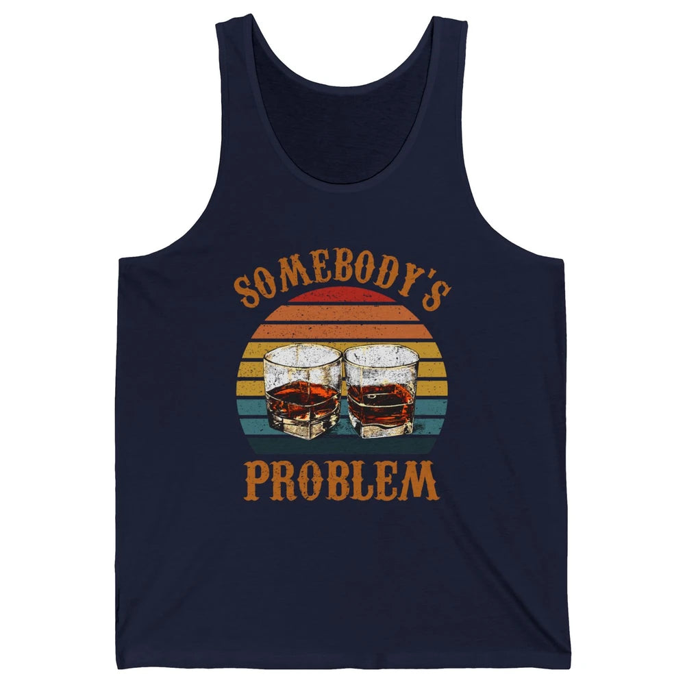 Vintage Whiskey Somebody's Problem Western Country Cowboy Unisex Jersey Tank