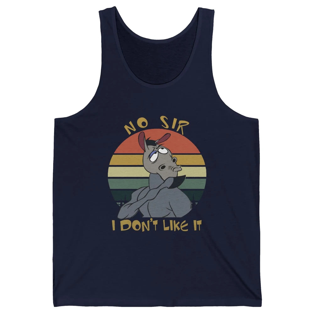 Vintage Llama No Sir I Don't Like It Funny Sarcastic Gift Unisex Jersey Tank