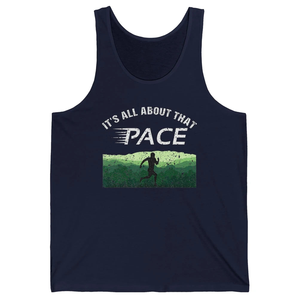 All About That Pace Summit Running Marathon Runner Vintage Unisex Jersey Tank