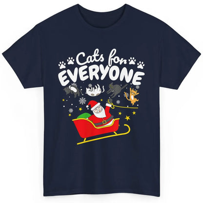 Merry Christmas Funny Cat For Everyone Santa Claus Reindeer Classic Unisex T-Shirt