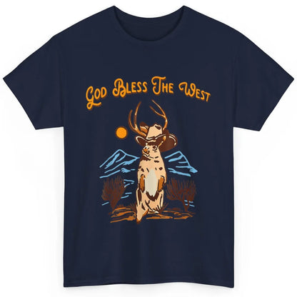 Western Country God Bless Vintage Cowboy Deer Music Desert Classic Unisex T-Shirt