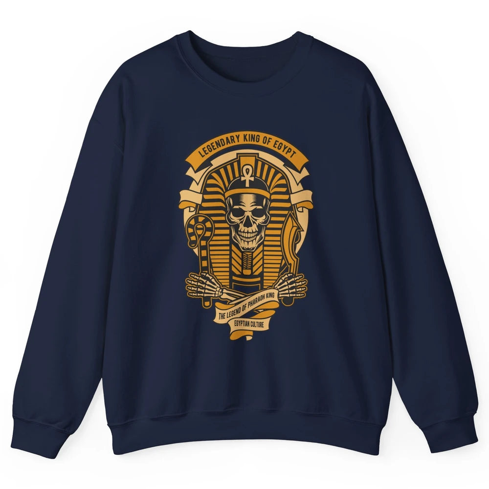 Ancient Egyptian Pyramid Golden King Tut Pharaoh Tutankhamun Unisex Crewneck Sweatshirt