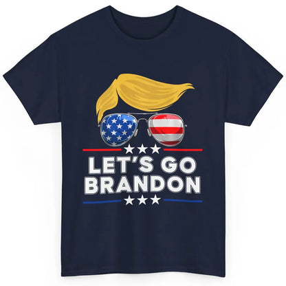 US Flag Glasses Trump Let's Go Brandon Conservative Liberal Classic Unisex T-Shirt