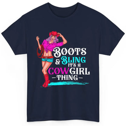 Cowgirl Boots And Bling It's Cowgirl Things Western Country Classic Unisex T-Shirt