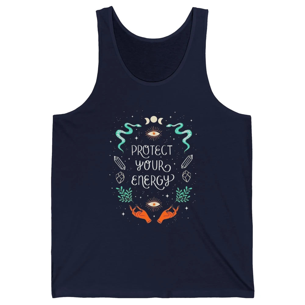 Witchy Hands Moon Phase Mystic Spiritual Protect Energy Goth Unisex Jersey Tank