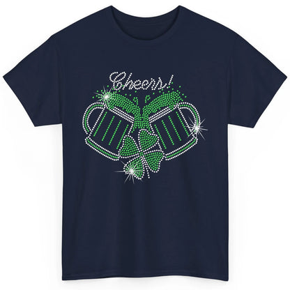 Cheers St Patrick's Day Drink Beer Bling Rhinestone Shamrock Classic Unisex T-Shirt