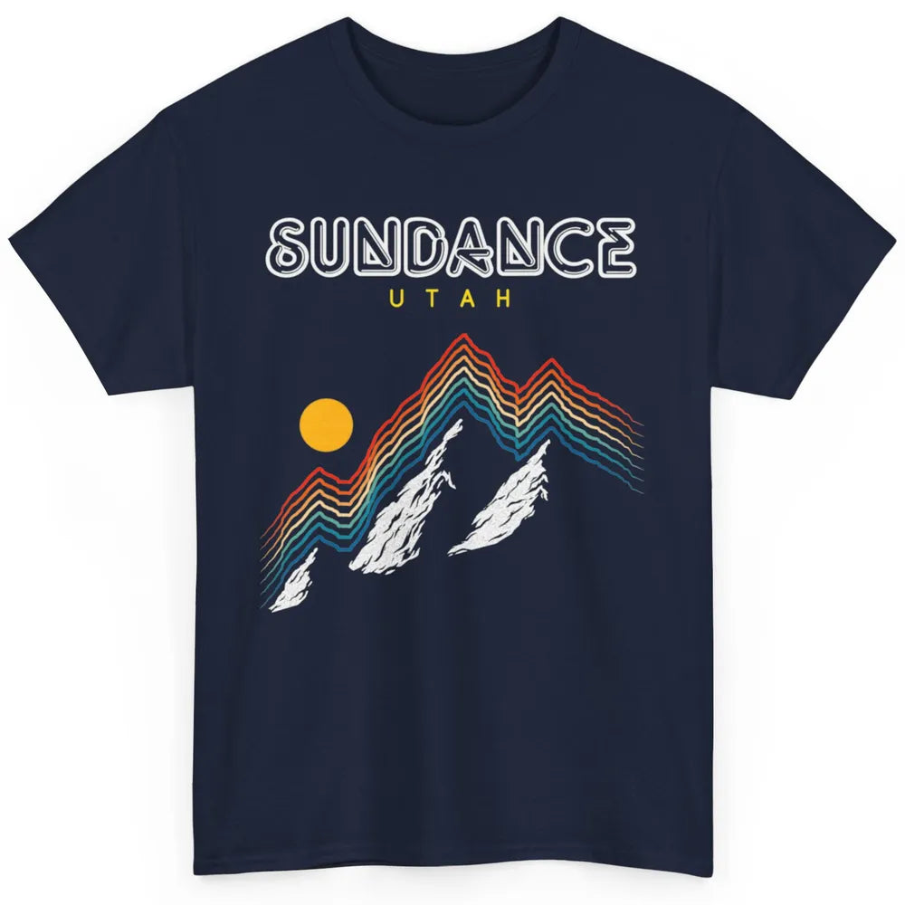 Cool Sundance Utah Mountain Snow Ski Retro 70s Skiing Skier Classic Unisex T-Shirt