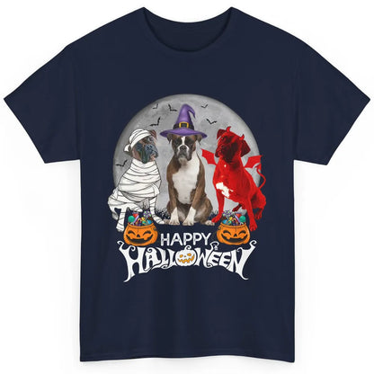 Funny 3 Boxer Mummy Witch Demon Halloween Night Costume Dog Classic Unisex T-Shirt