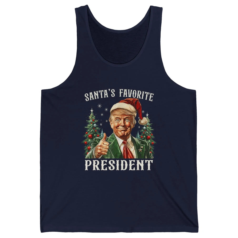 Funny Donald Trump Christmas Santa Favorite President Xmas Unisex Jersey Tank