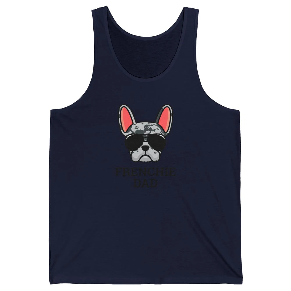 Blue Merle French Dad Frenchie Bulldog Cool Pet Owner Father Unisex Jersey Tank