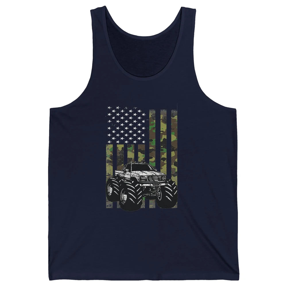 Truck Camo Flag Mud Ride Retro UTV SXS Racer Four Wheeler Unisex Jersey Tank