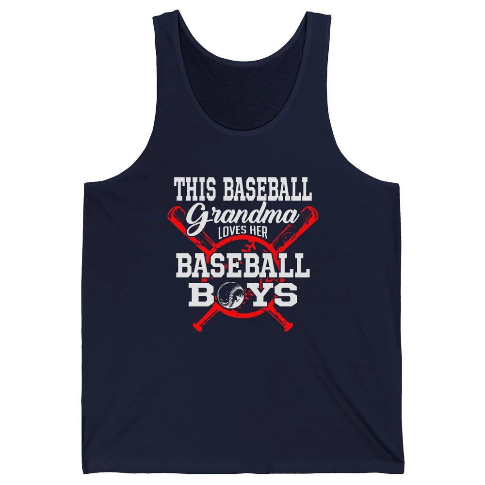 Baseball Grandma Loves Her Baseball Boys Proud Baseball Nana Unisex Jersey Tank