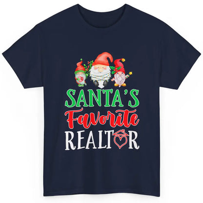 Christmas Xmas Gnomes Santa Favorite Realtor Real Estate Classic Unisex T-Shirt