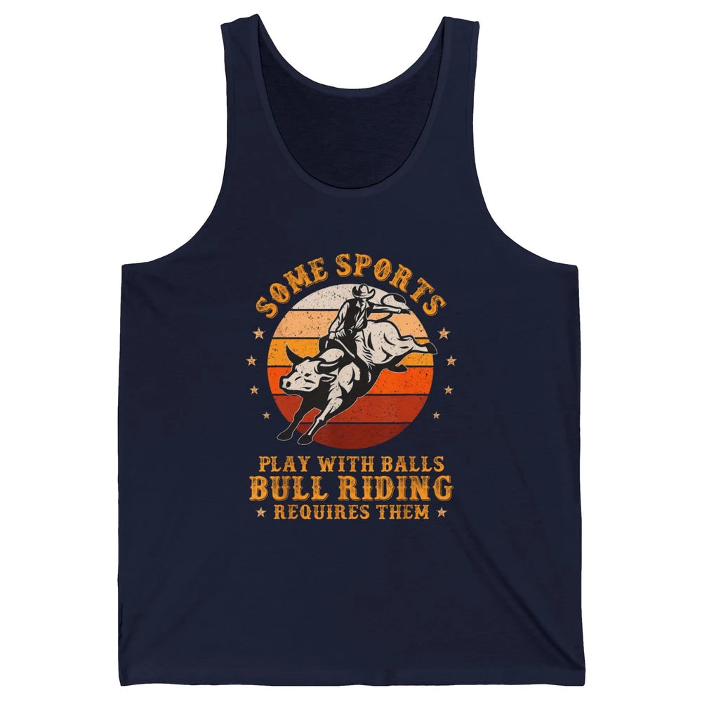 Rodeo Bull Riding Vintage Cowboy Western Country Ranch Bull Rider Howdy Unisex Jersey Tank