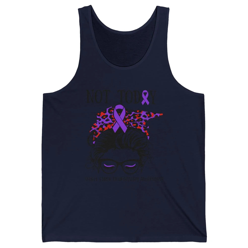 Small Fiber Neuropathy Awareness Ribbon Messy Bun Not Today Unisex Jersey Tank