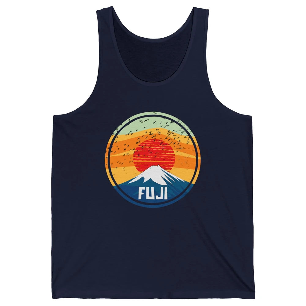 Vintage Sunset Mount Fuji The Highest Mountain In Japan Unisex Jersey Tank