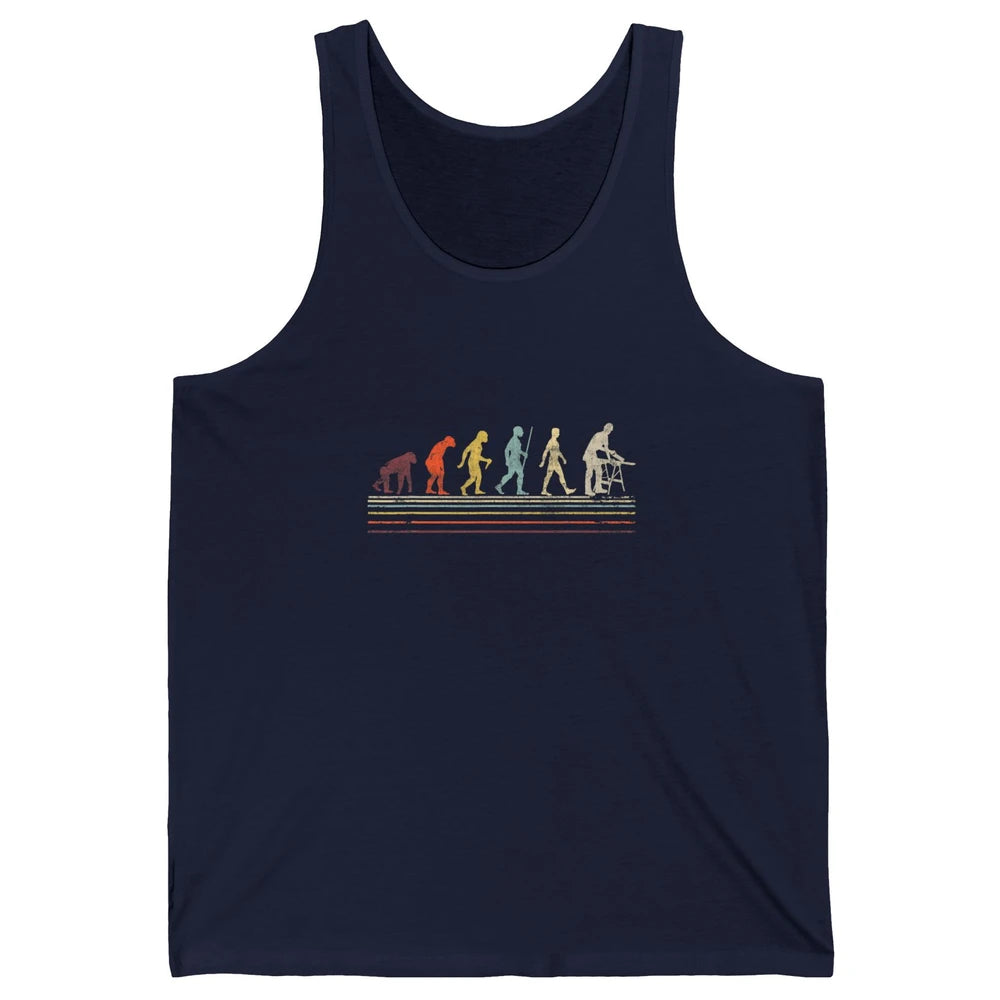 Carpenter Woodworking Evolution Woodworker Colorful Retro Unisex Jersey Tank