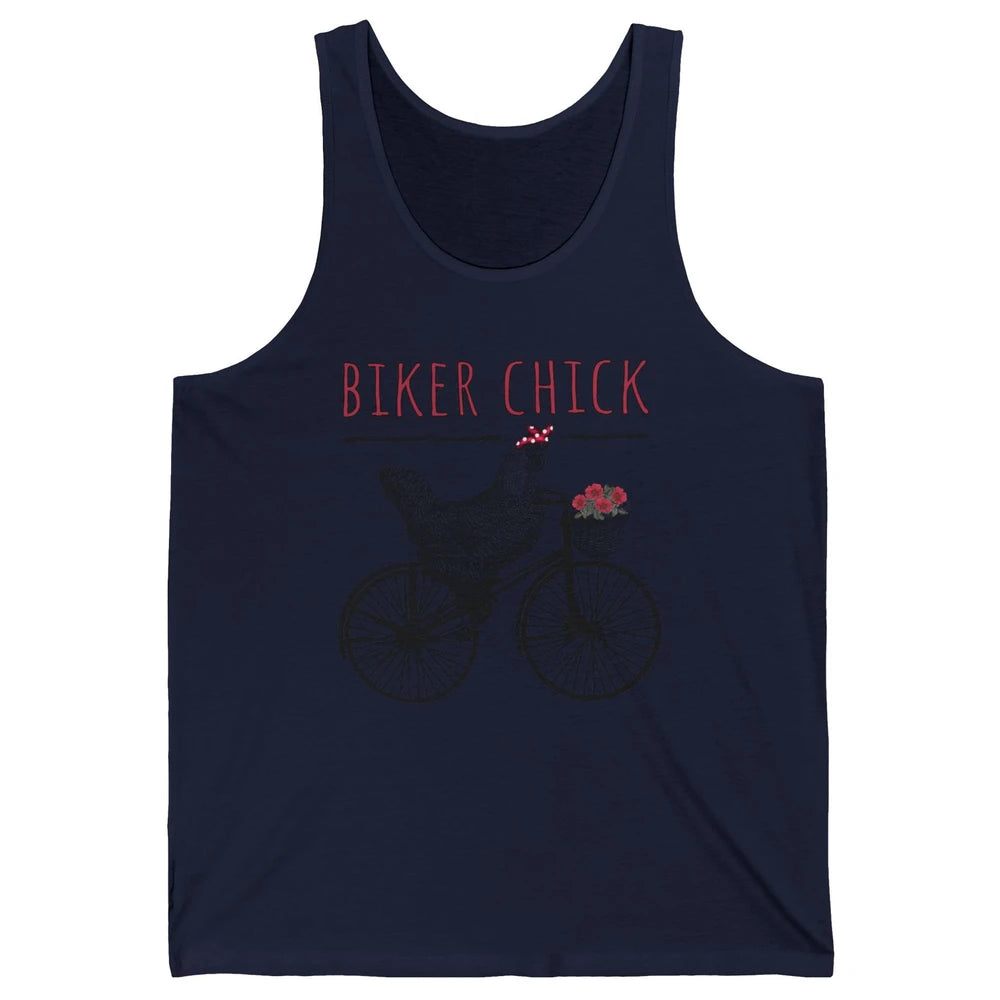 Biker Chick Funny Chicken Cycling Bicycle Women Biking Unisex Jersey Tank