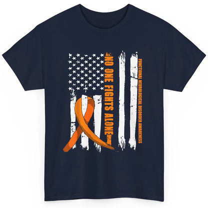 Functional Neurological Disorder FND Orange Ribbon US Flag Classic Unisex T-Shirt