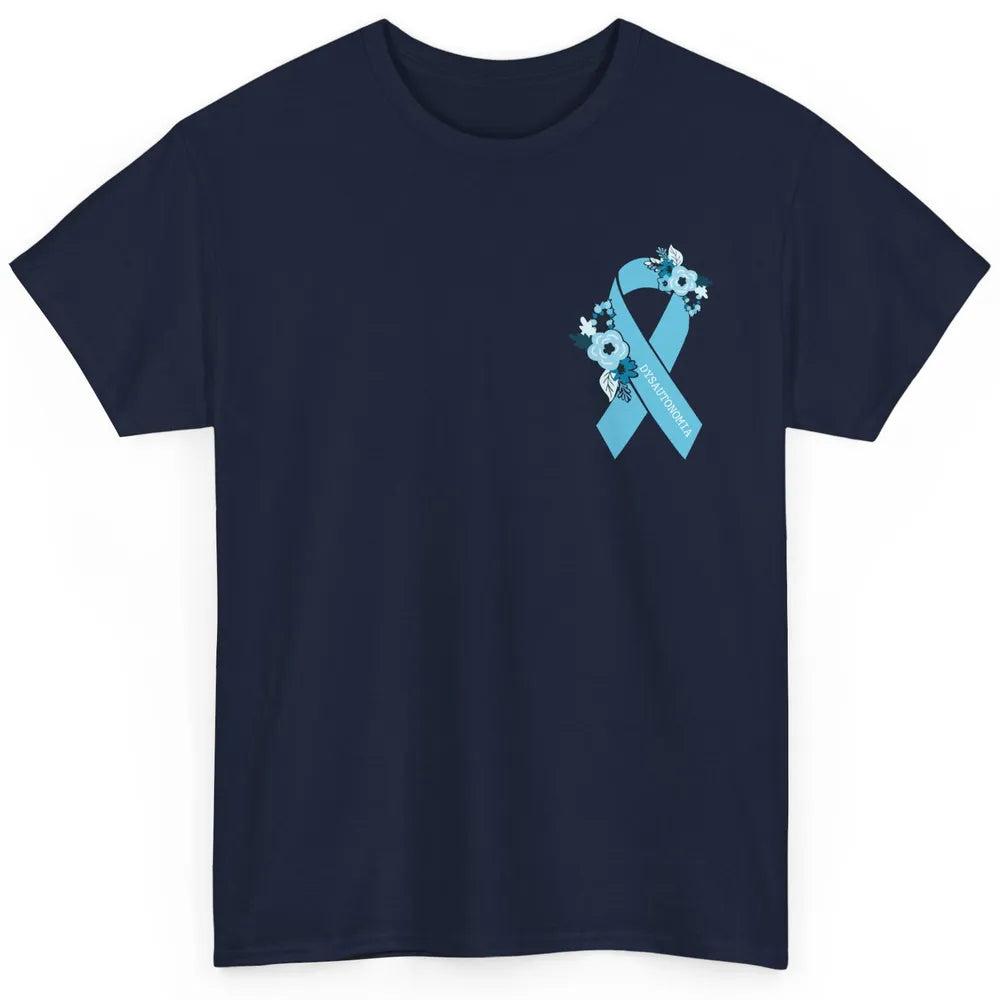 Dysautonomia Awareness Support Blue Ribbon Pocket Size Classic Unisex T-Shirt