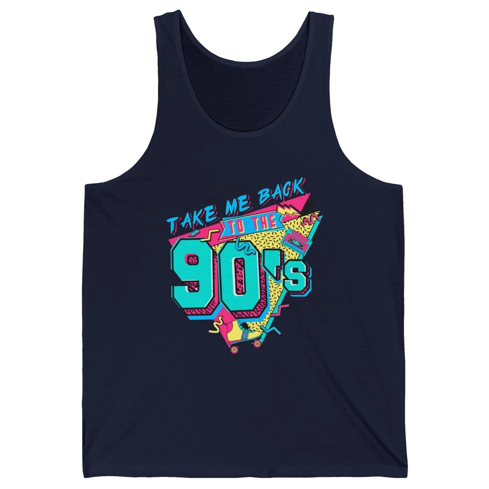 Vintage Take Me Back To The 90s Cassette Retro Rainbow Child Unisex Jersey Tank