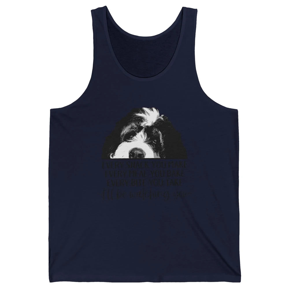 Bernedoodle I'll Be Watching You Bernedoodle Dog Lovers Gift Unisex Jersey Tank