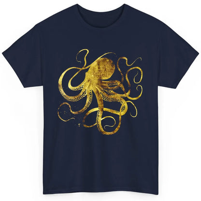 Squid Optical Illusion Octopus Japanese Calligraphy Gyotaku Classic Unisex T-Shirt