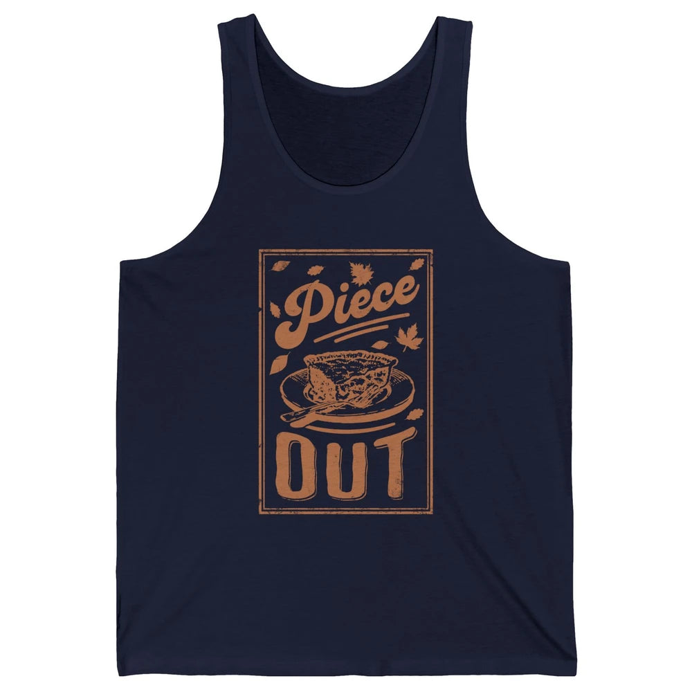 Retro Piece Out Pumpkin Pie Thanksgiving Dinner Fall Food Unisex Jersey Tank