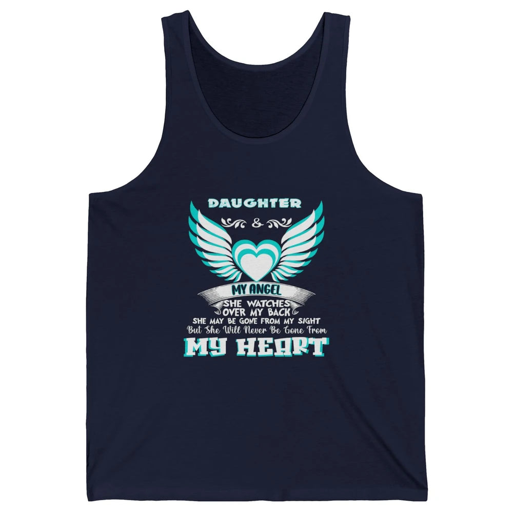 Angel Guardian She Watch Over My Back My Daughter In Heaven Unisex Jersey Tank