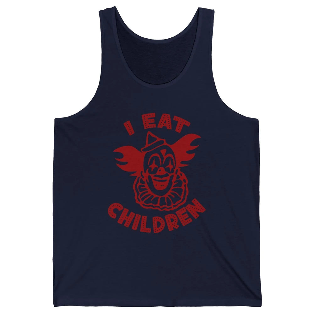 Scary Clown I Eat Children Horror Clown Halloween Costume Unisex Jersey Tank