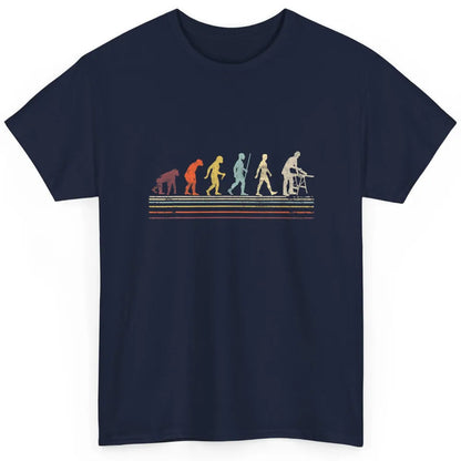 Carpenter Woodworking Evolution Woodworker Colorful Retro Classic Unisex T-Shirt