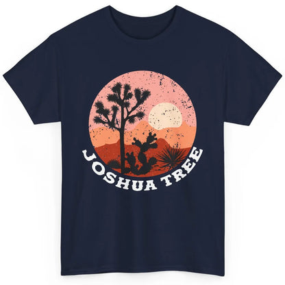 Vintage Desert Sunset Joshua Tree Hippie Girl Inspirational Classic Unisex T-Shirt