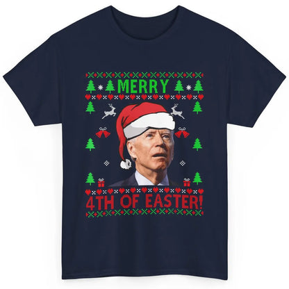 Funny Joe Biden Merry 4th Of Easter Christmas Anti Liberals Classic Unisex T-Shirt