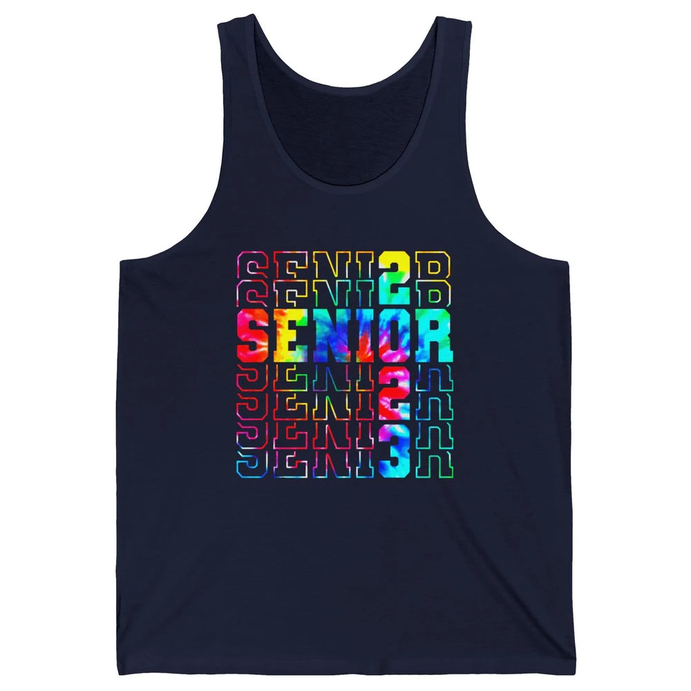 Tie Dye Senior 2023 Class Of 2023 Graduate Bachelor Gift Unisex Jersey Tank