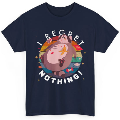 Vintage Fat Racoon I Regret Nothing Funny Trashed Racoon Classic Unisex T-Shirt