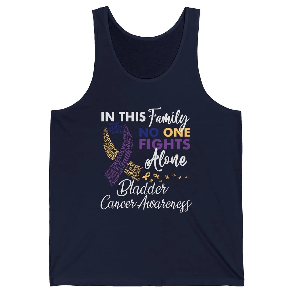 Bladder Cancer Awareness In This Family No One Fight Alone Unisex Jersey Tank