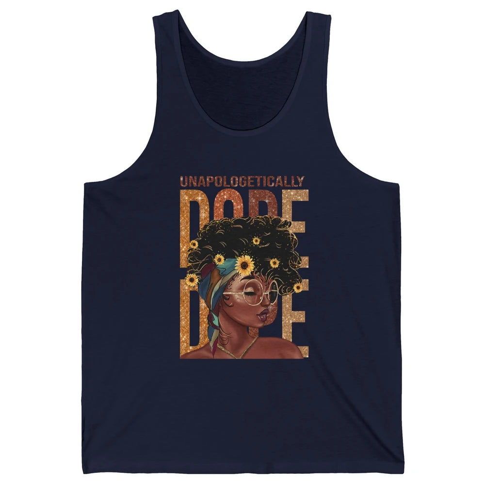 Unapologetically Dope Black Girl Black Pride Afro American Unisex Jersey Tank