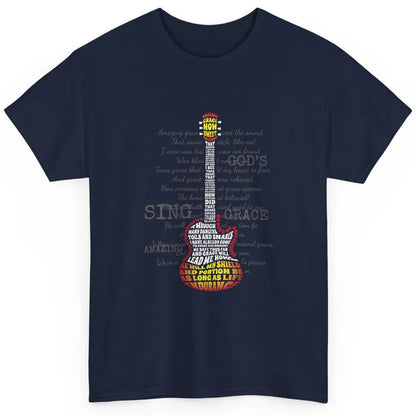 Christian Band Amazing Guitar Grace Guitarist Retro Jesus Classic Unisex T-Shirt