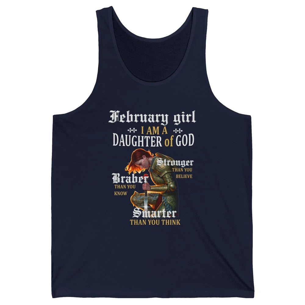 Birthday February Girl I'm A Daughter Of God Birthday Gift Unisex Jersey Tank