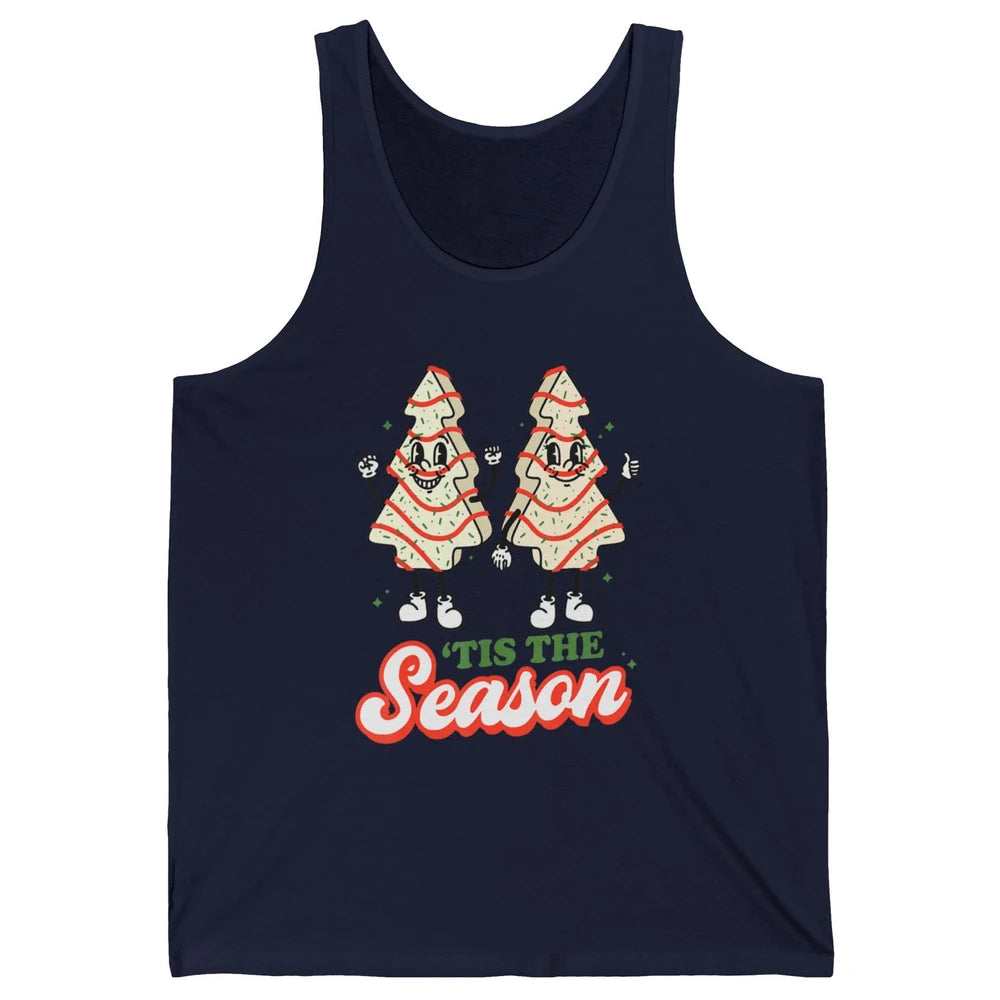 Merry Christmas Little Tis The Season Xmas Tree Cookies Snow Unisex Jersey Tank