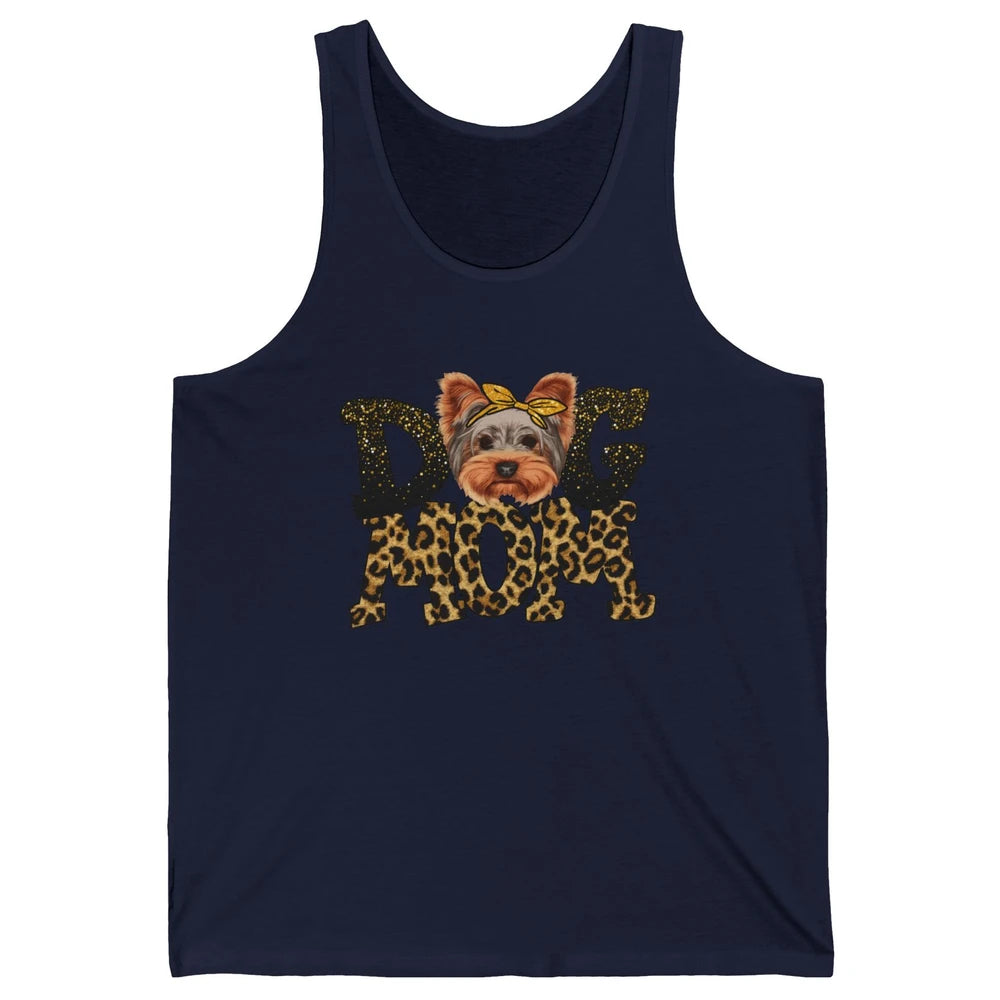 Yorkie Mom Bandana Dog Mom Leopard Yorkshire Dog Mother Gift Unisex Jersey Tank