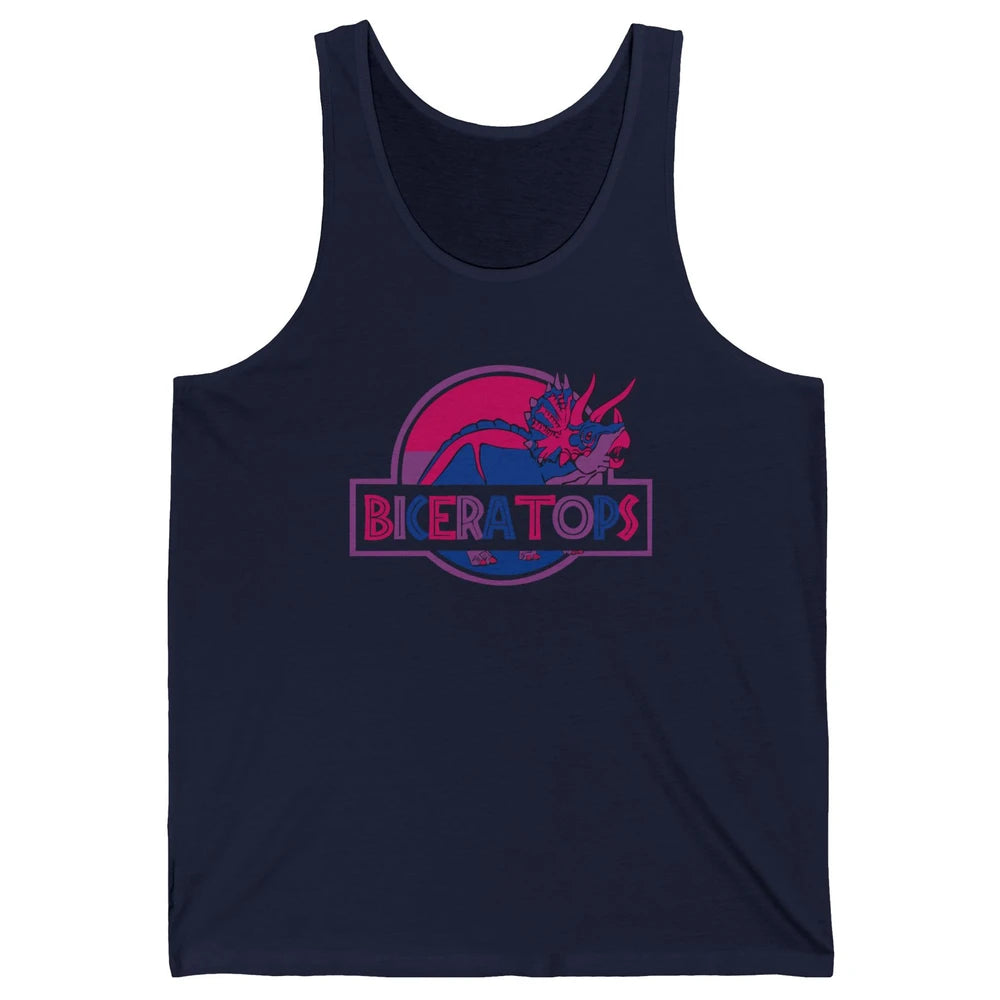 Biceratops Bisexual Ceratops Dinosaur LGBT Pride Month Unisex Jersey Tank