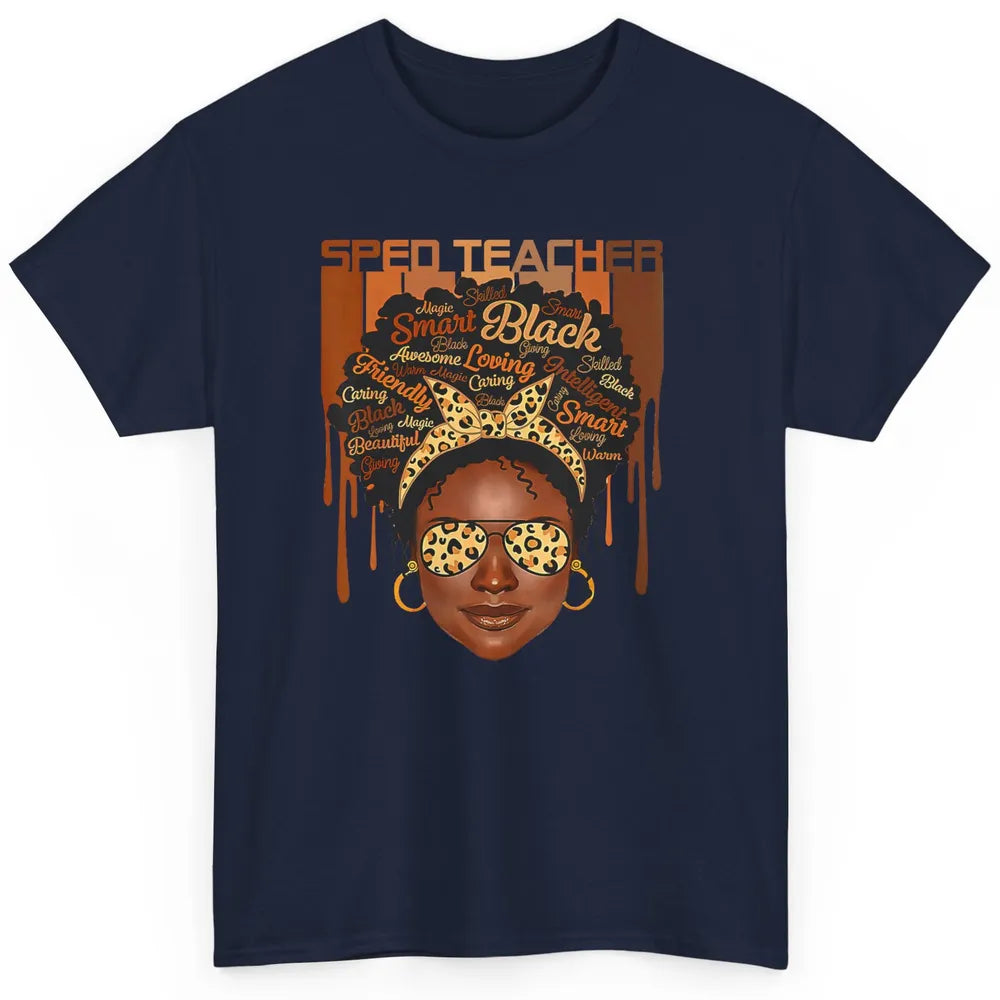 Black Woman Sped Teacher Afro Melanin Special Education SLP Classic Unisex T-Shirt