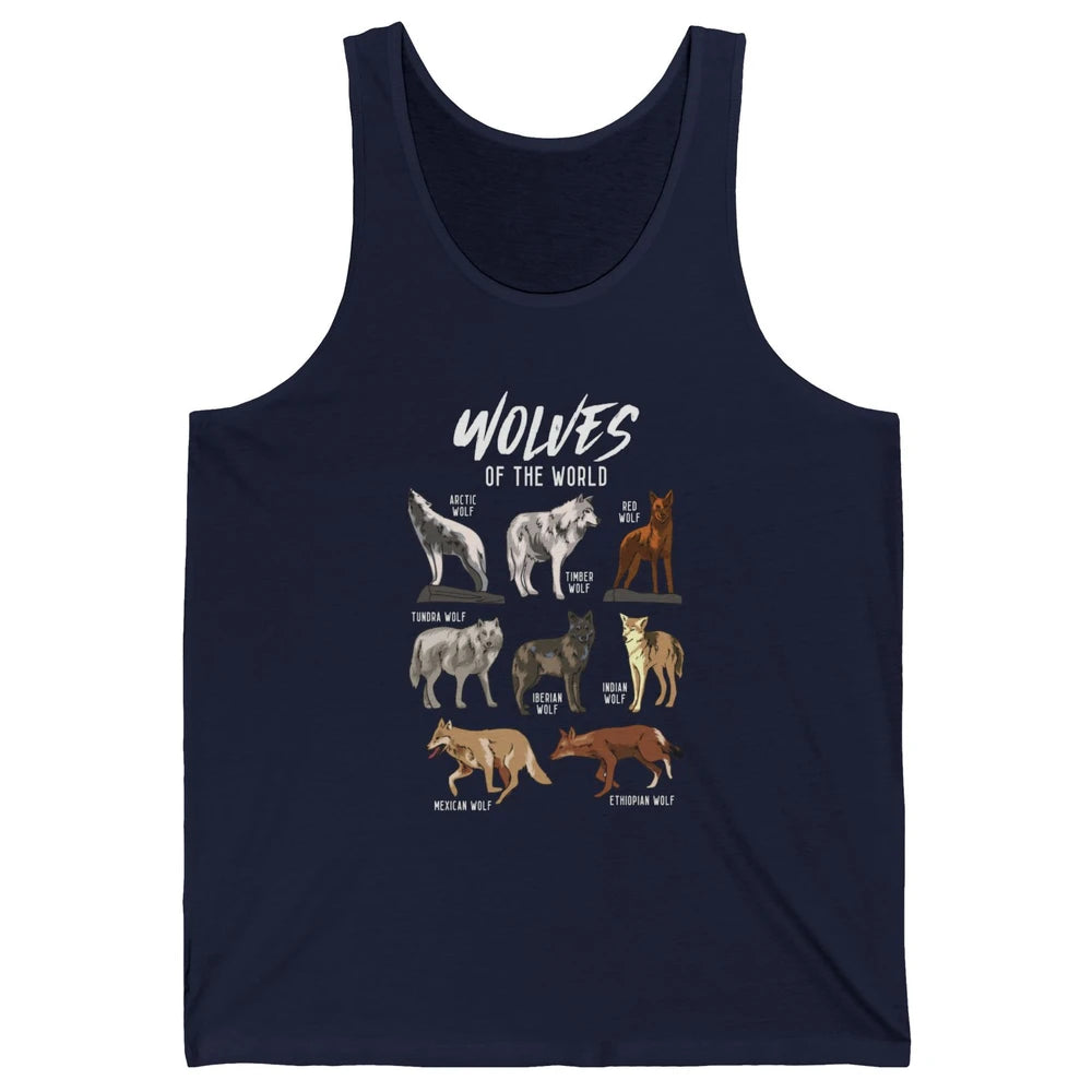 Wolves Of The World Wild Animal Moon Hunter Wolf Hunting Unisex Jersey Tank