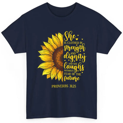 Sunflower Jesus Faith Christian God Bible Verse Religious Classic Unisex T-Shirt