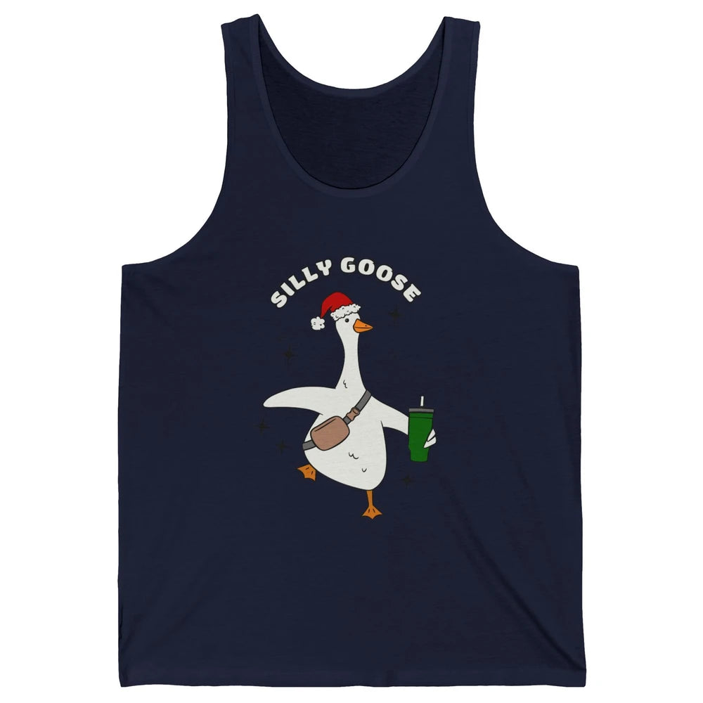 Funny Silly Goose Boojee Christmas Goose Bag And Cup Holiday Unisex Jersey Tank