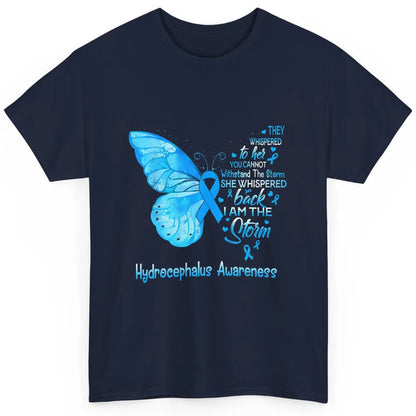 The Storm Butterfly Blue Warrior Hydrocephalus Cancer Month Classic Unisex T-Shirt