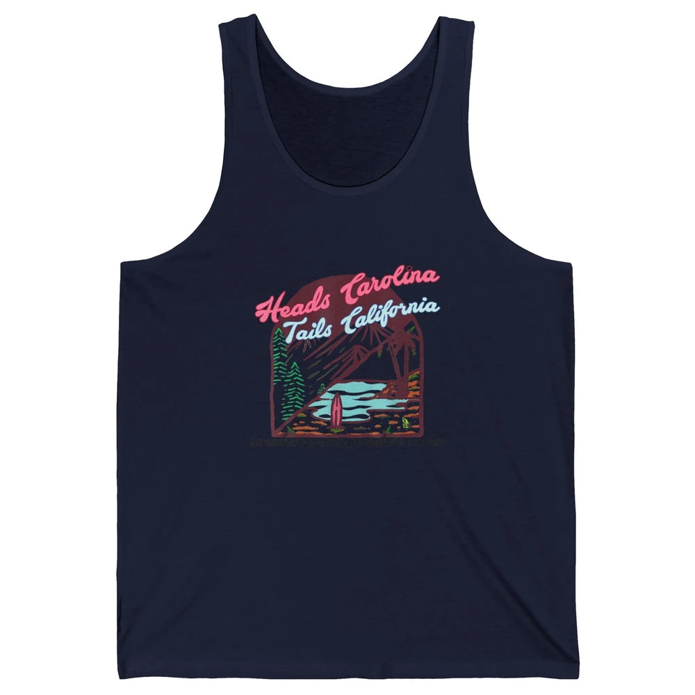 Western Heads Carolina Tails California Retro Beach Surf Unisex Jersey Tank